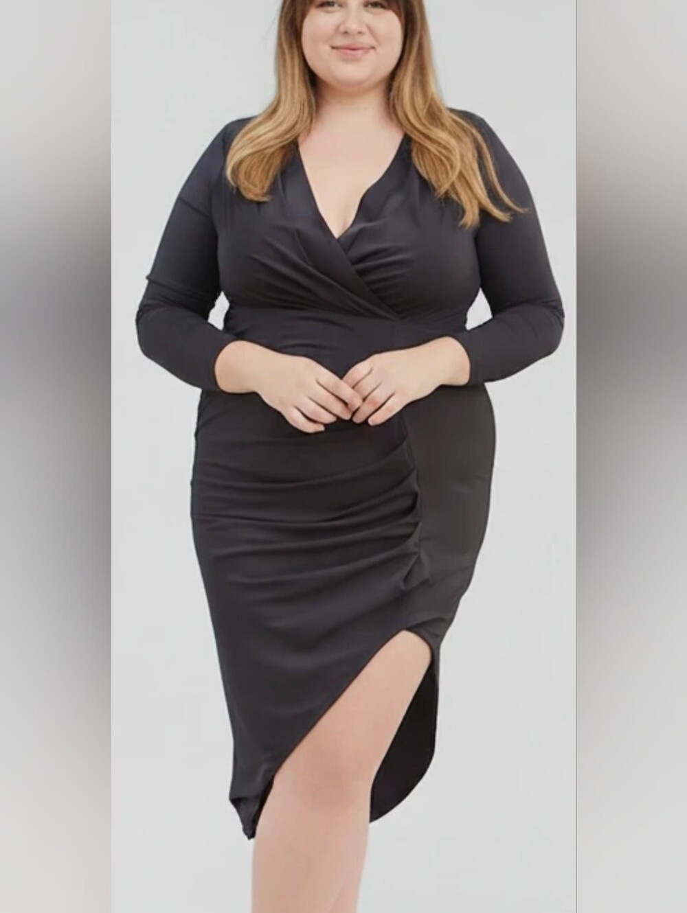 Monif C Jenna Black Asymmetrical Dress Size 2 (18/20)